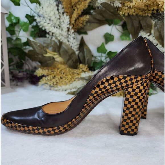 Louis Vuitton Damier Leather Platform Shoes with Dustbag Authentic STUNNING - Picture 8 of 16